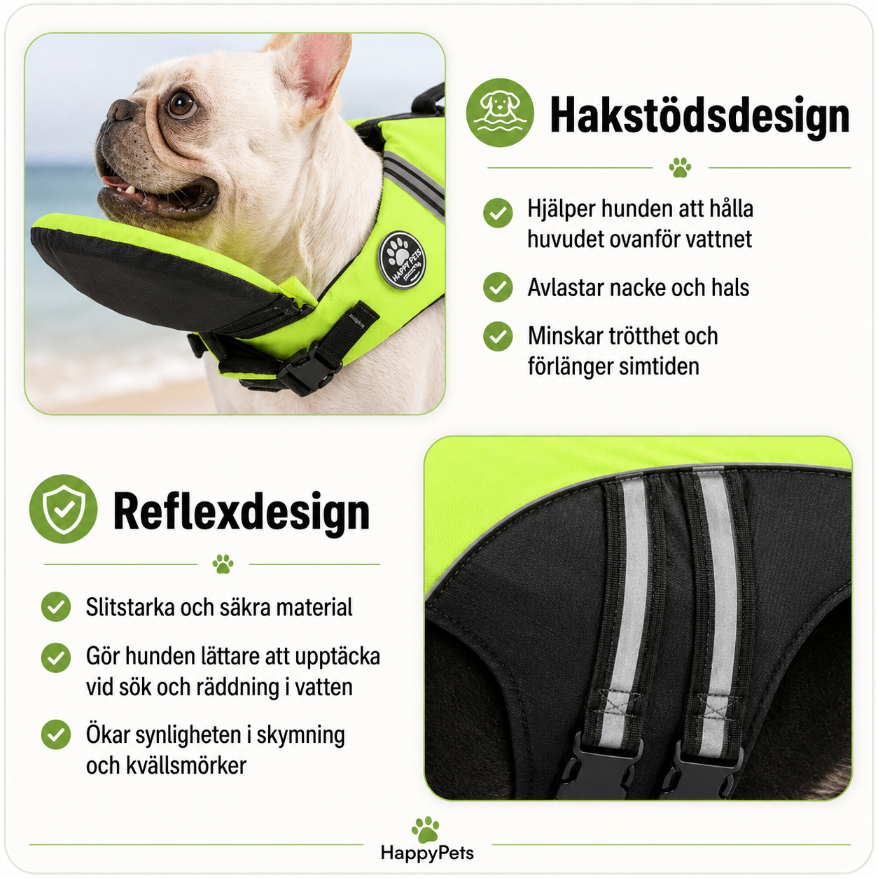 HappyPets Flytväst – Simma med trygghet