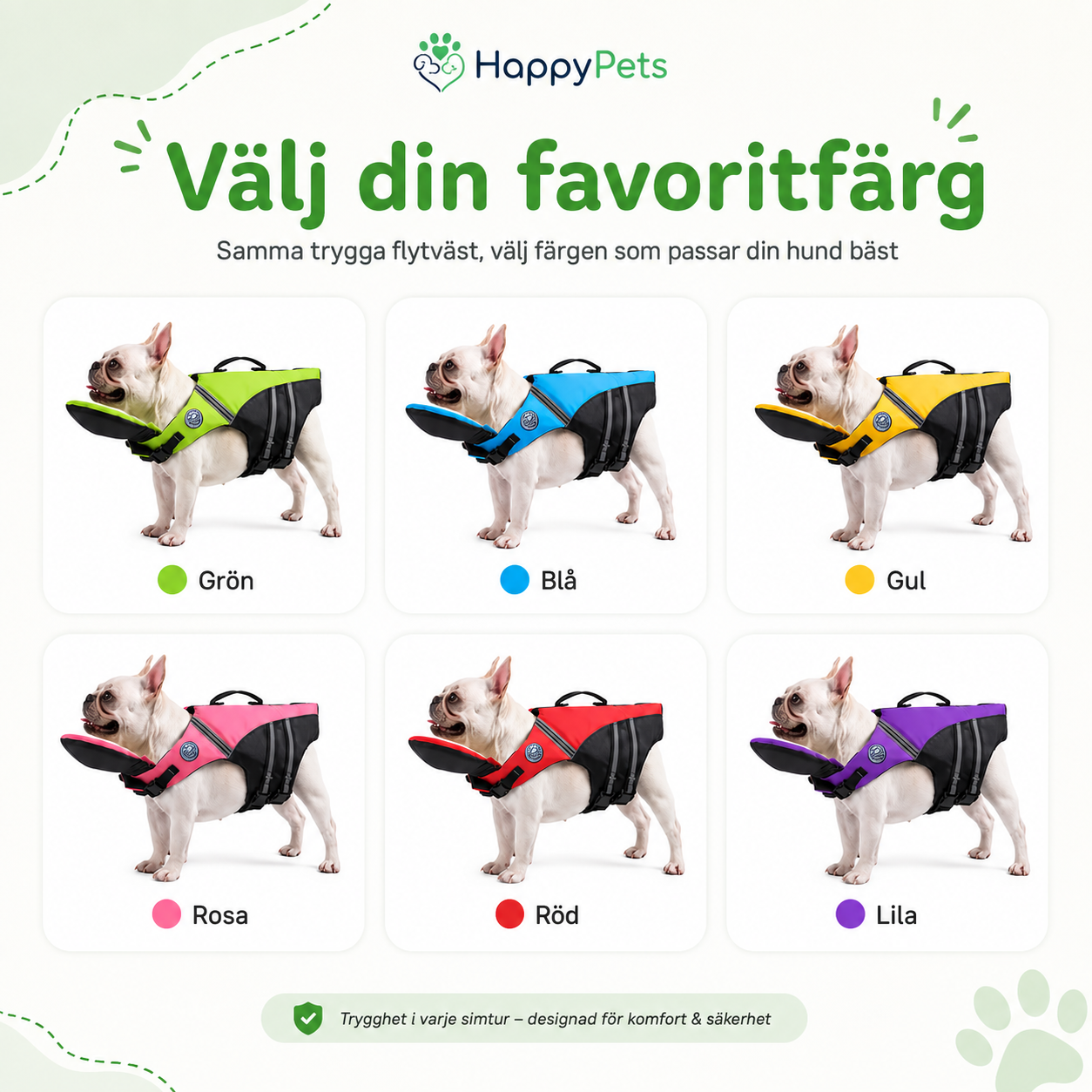 HappyPets Flytväst – Simma med trygghet